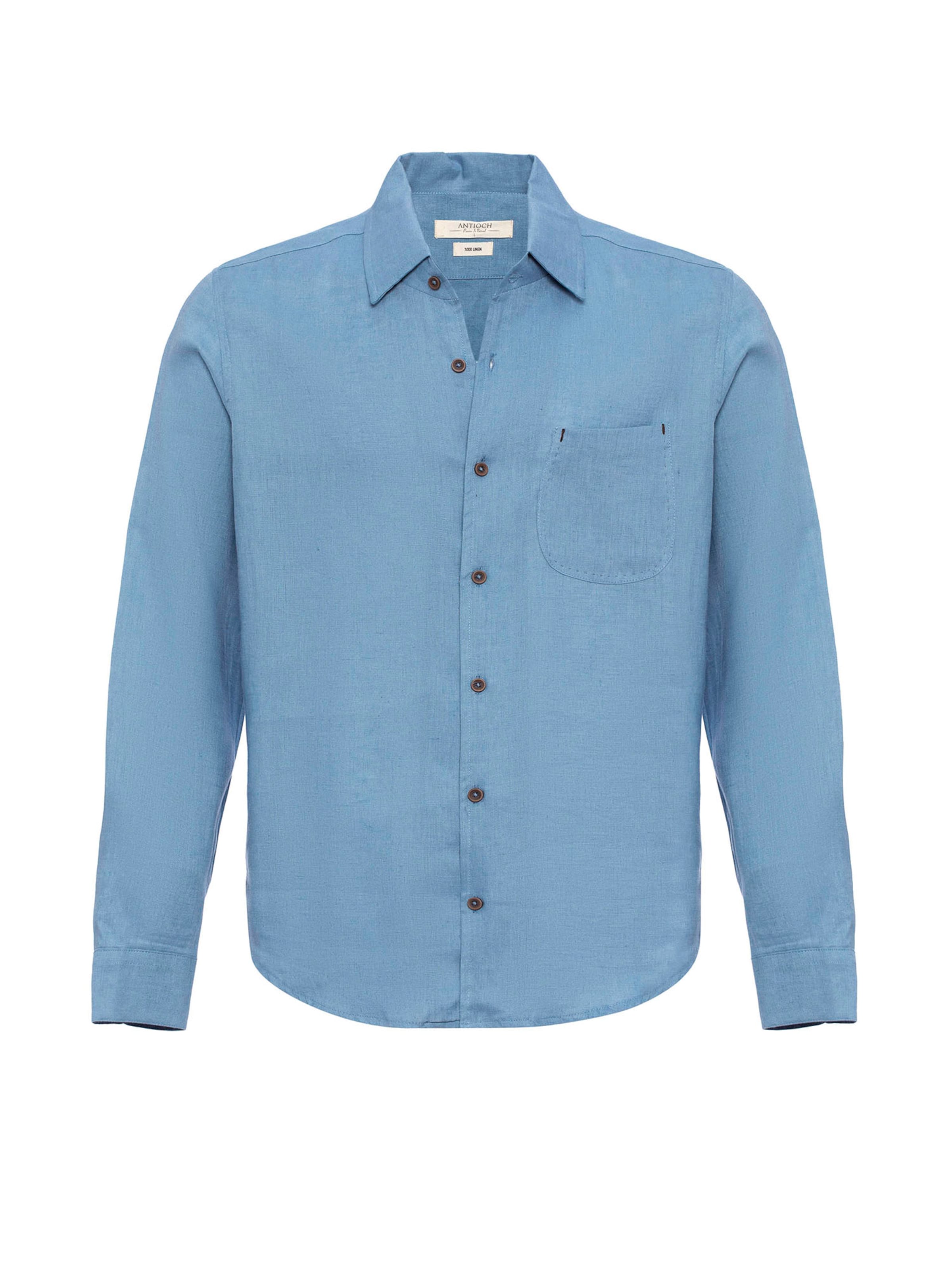 Antioch Rovný strih Košeľa - Modrá: predná strana