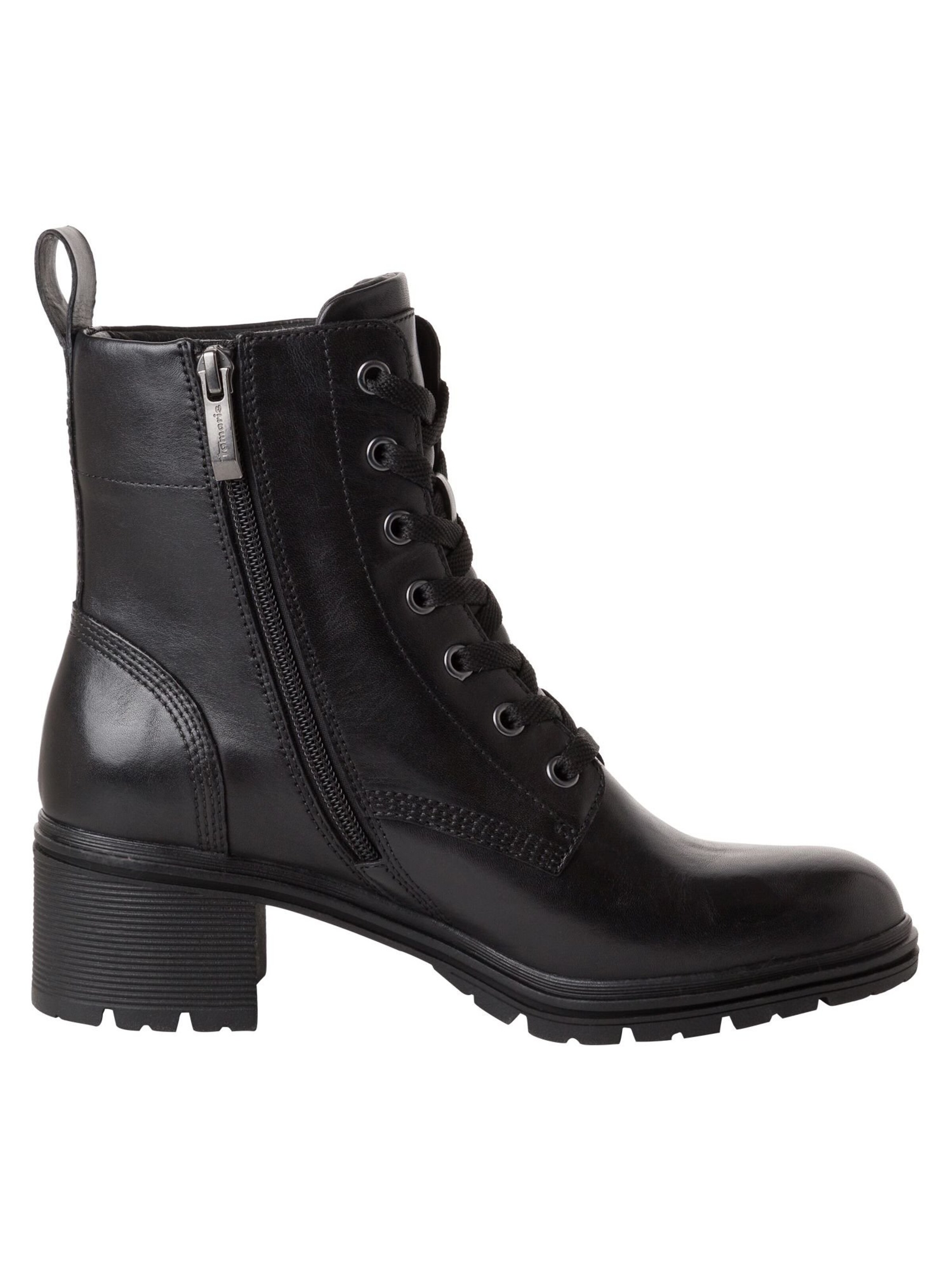 Tamaris Schnürstiefelette in Schwarz