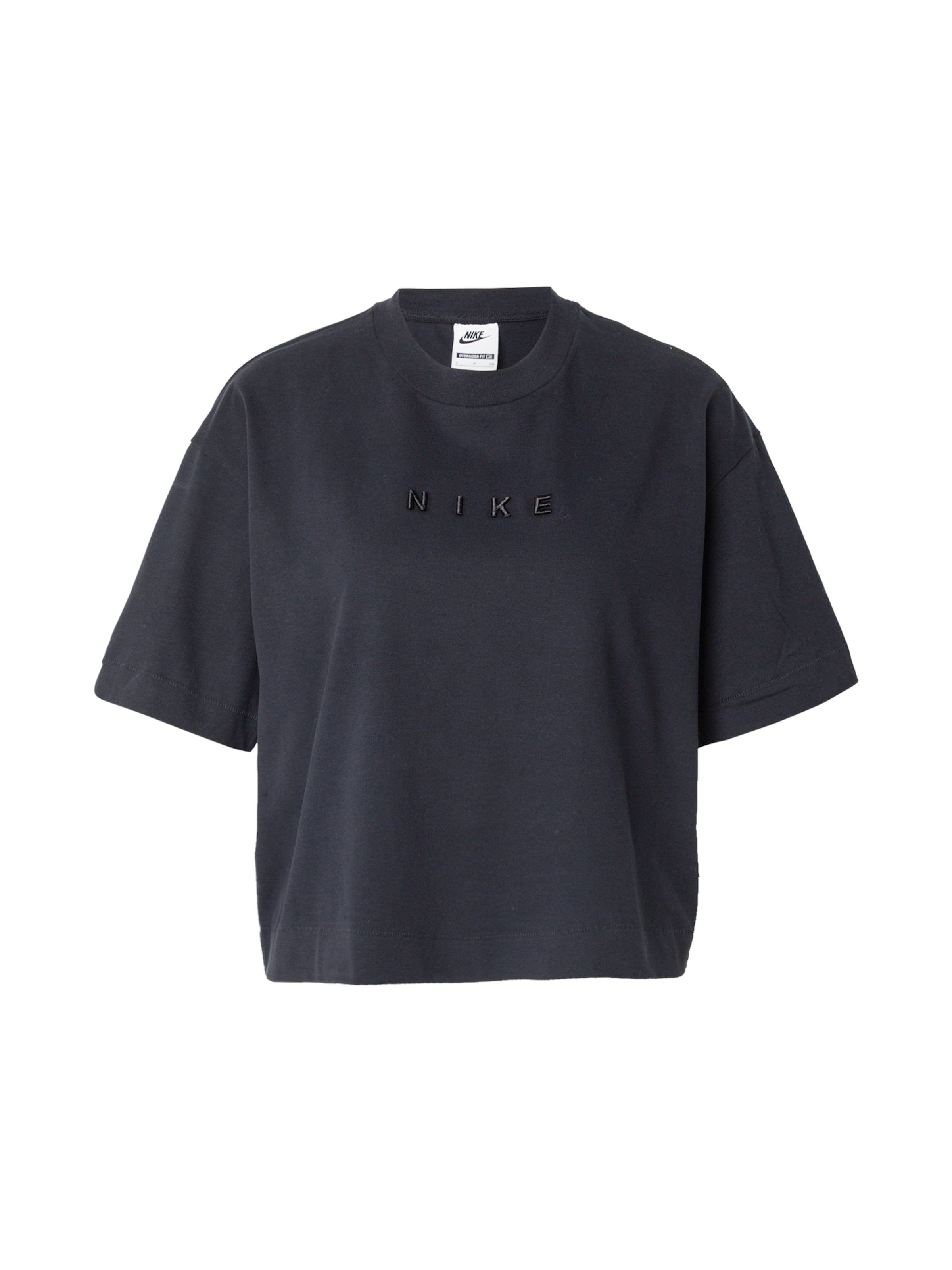 Nike Sportswear Тениска 'LUXE' в черно: отпред