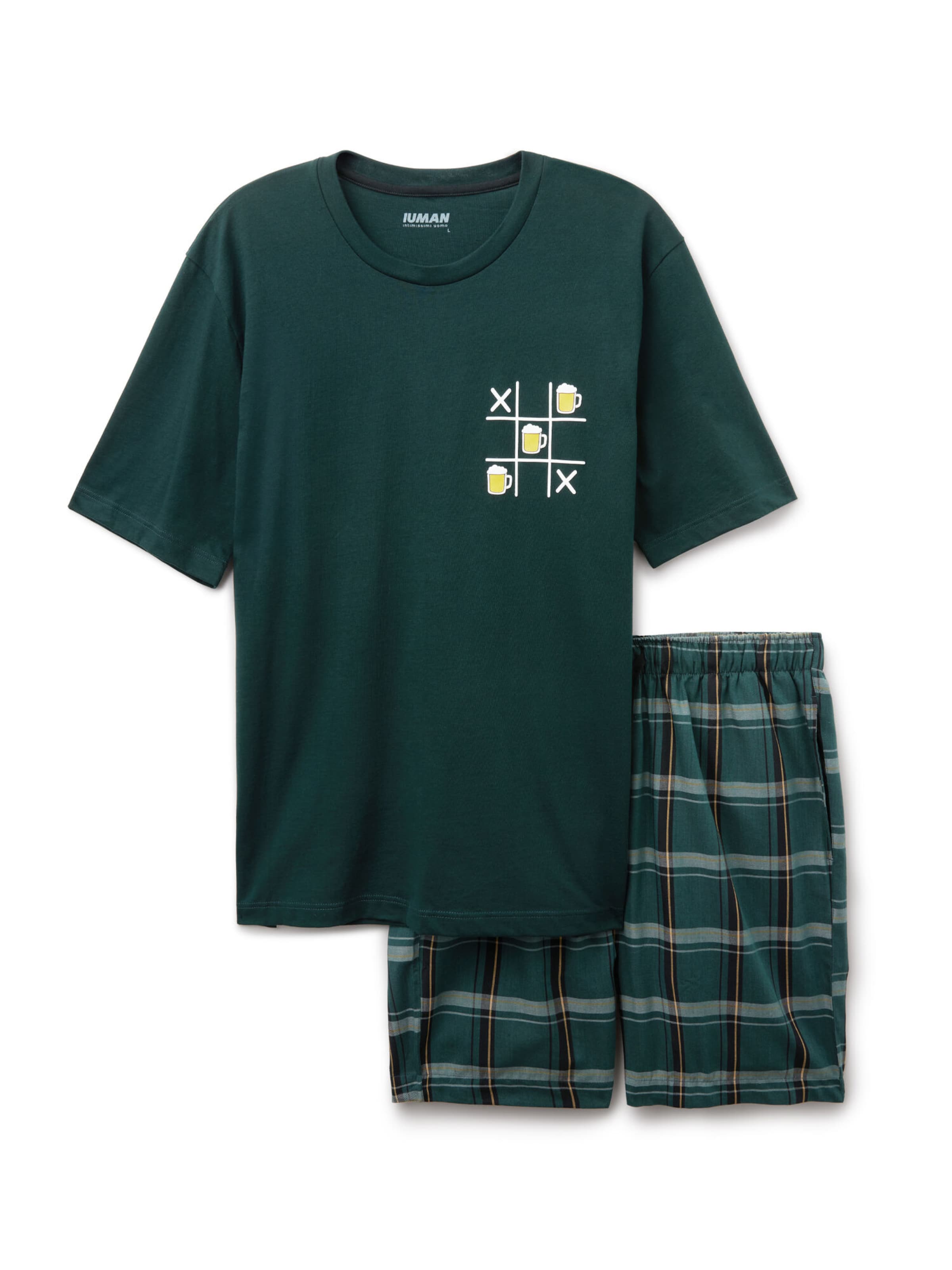 IUMAN Intimissimi Short Pajamas in Green: front