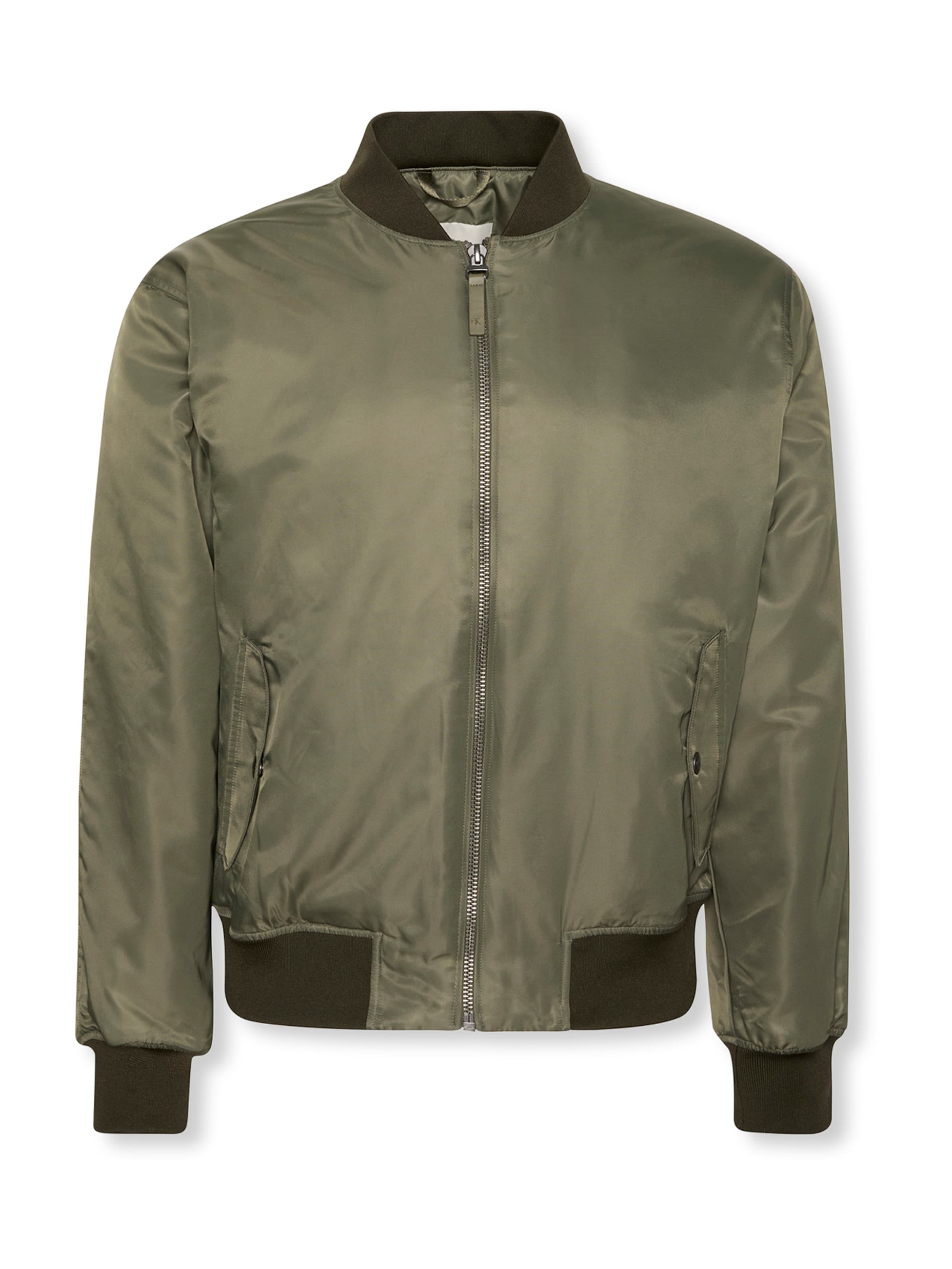 Calvin Klein Jeans Φθινοπωρινό και ανοιξιάτικο μπουφάν σε μπεζ: μπροστά