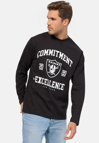 Recovered Sweatshirt 'NFL Raiders Commitment To Excellence Relaxed' in Black