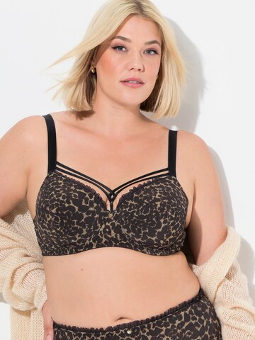Reggiseno di Ulla Popken in nero: frontale