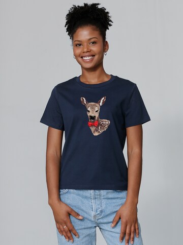 T-shirt 'Rehkitz' Watapparel en bleu : devant