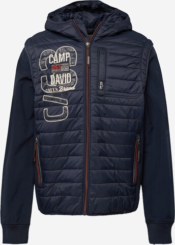 Veste mi-saison CAMP DAVID en bleu : devant