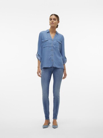 Chemisier 'VMBree' VERO MODA en bleu