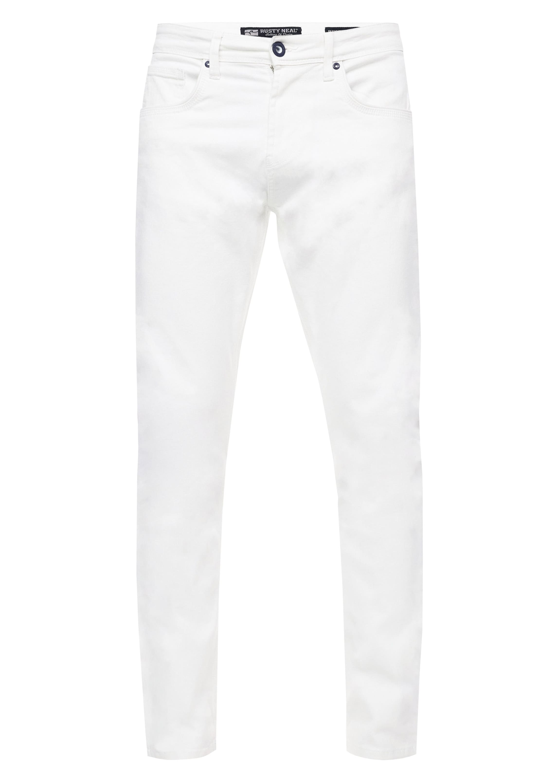 Rusty Neal Slimfit Jeans 'MELVIN' in Wit: voorkant