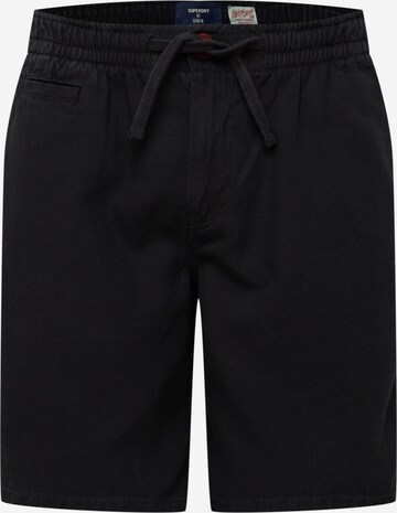 Superdry Pants in Black: front