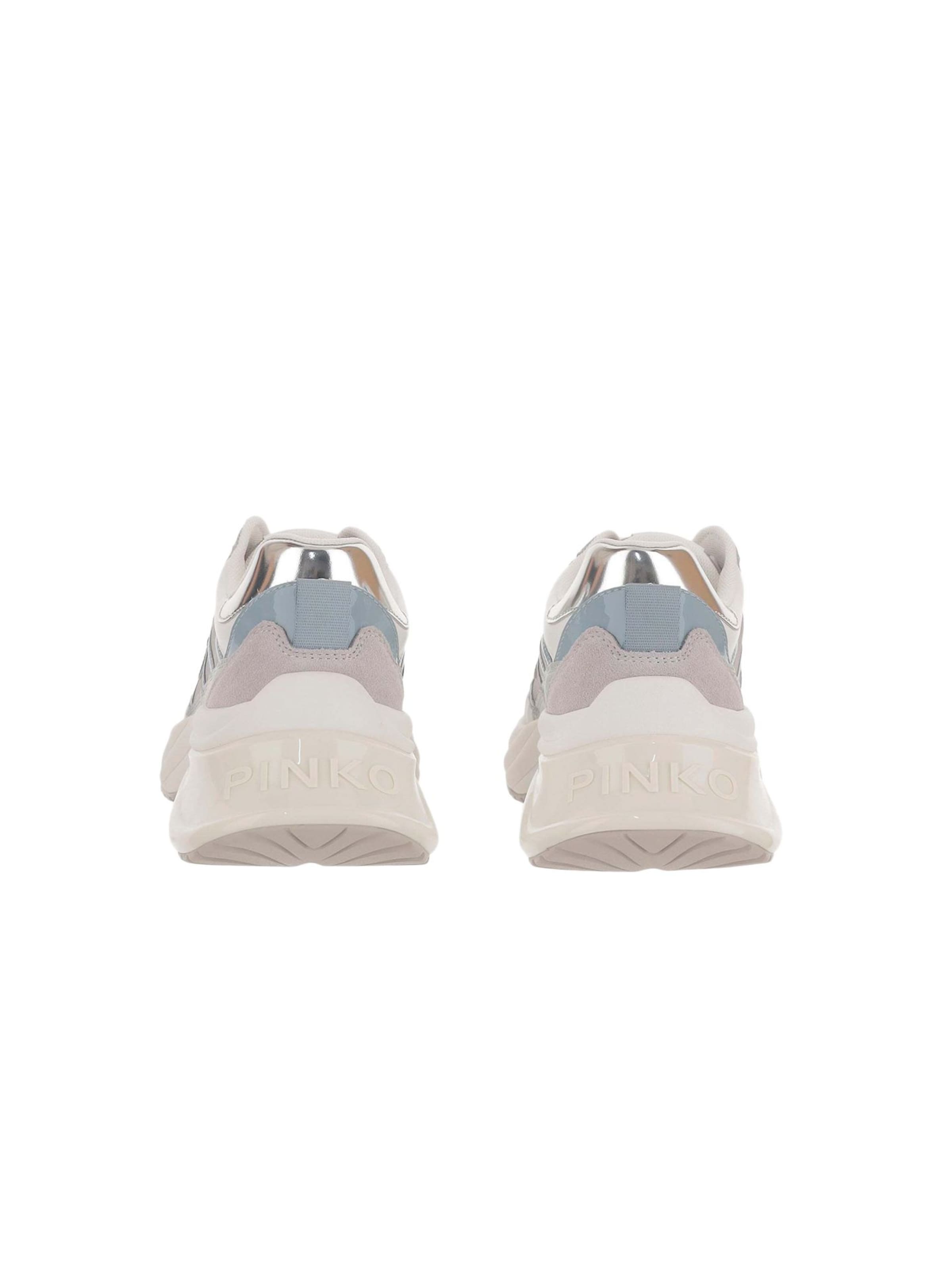 PINKO Sneaker low 'Ariel 33 - Sneaker Calf Leather/Net/Cow Suede'‌ in Blau