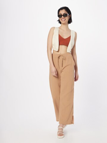 JDY Loose fit Trousers 'THEIS' in Brown