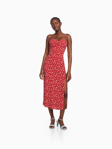 Bershka Letní šaty – červená: přední strana
