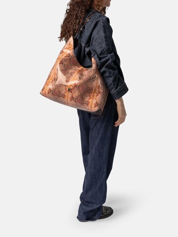 Clio Handbag 'CARRY RAINBOW PYTHON' in Pink