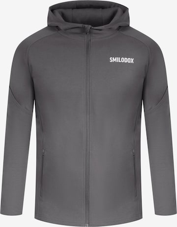 Smilodox Zip-Up Hoodie 'Maison' in Grey: front