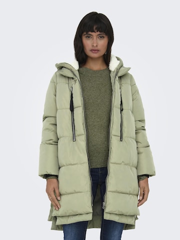 ONLY Winter Coat 'New Nora' in Green: front