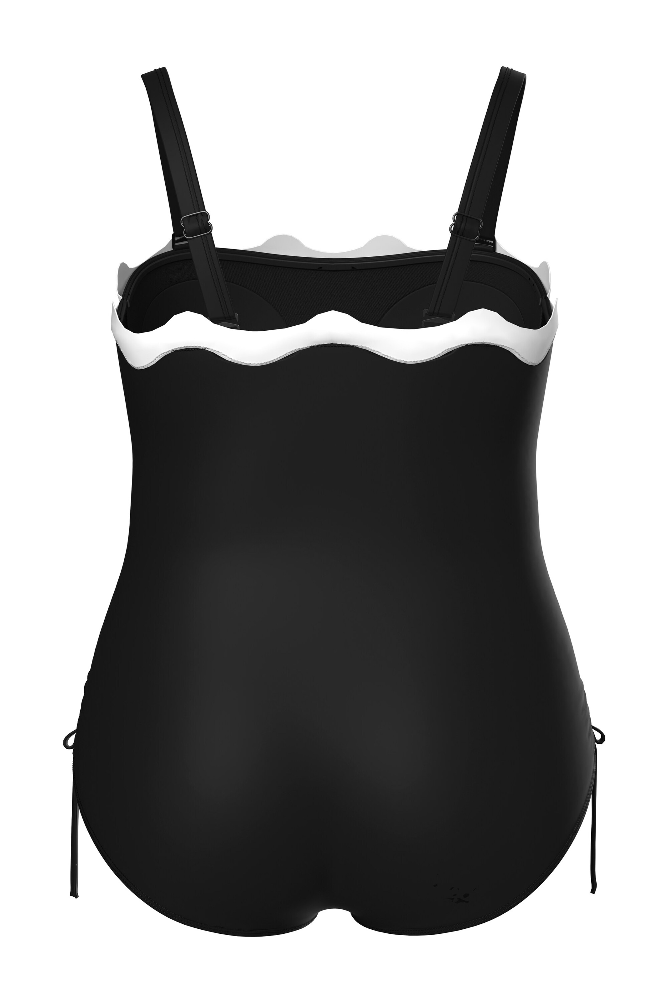Ulla Popken Bandeau Swimsuit in Black