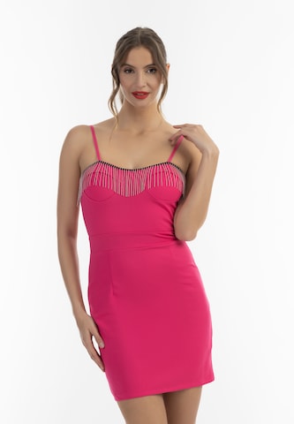 faina Cocktail Dress in Pink: front