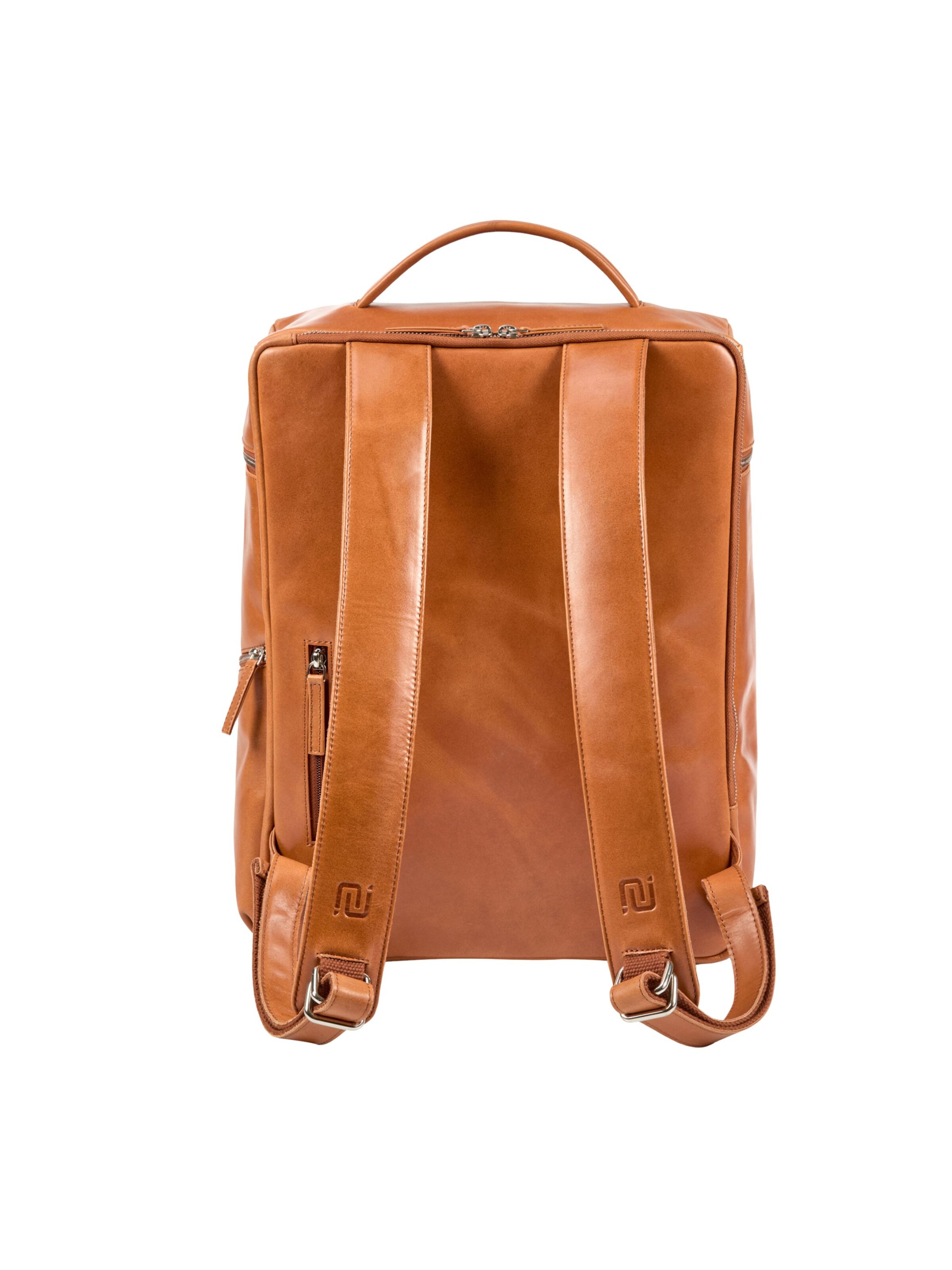 NEGOTIA Leather Rucksack 'Alpha Travel' in Braun