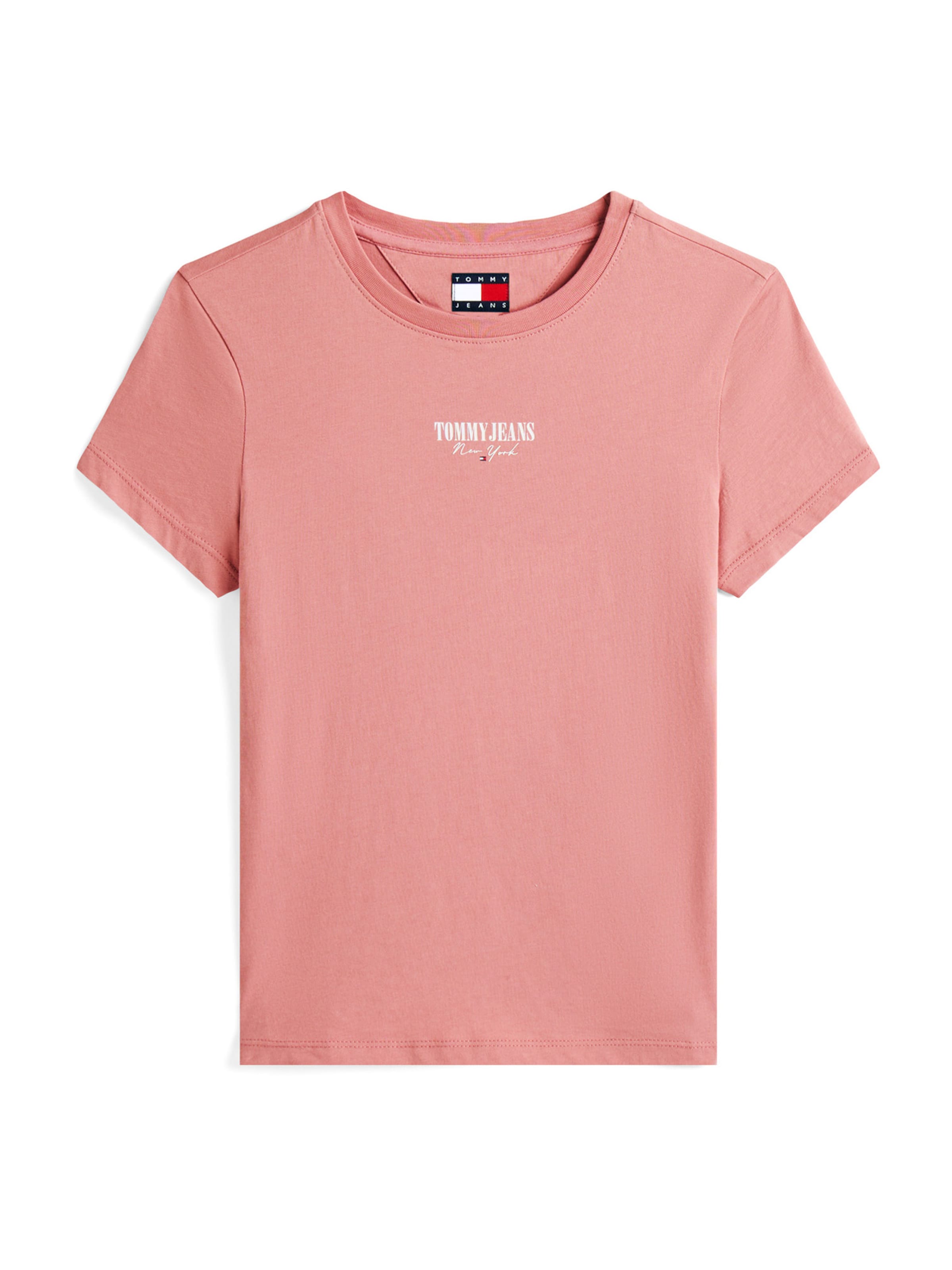 Tommy Jeans Tričko 'ESSENTIAL' – pink: přední strana