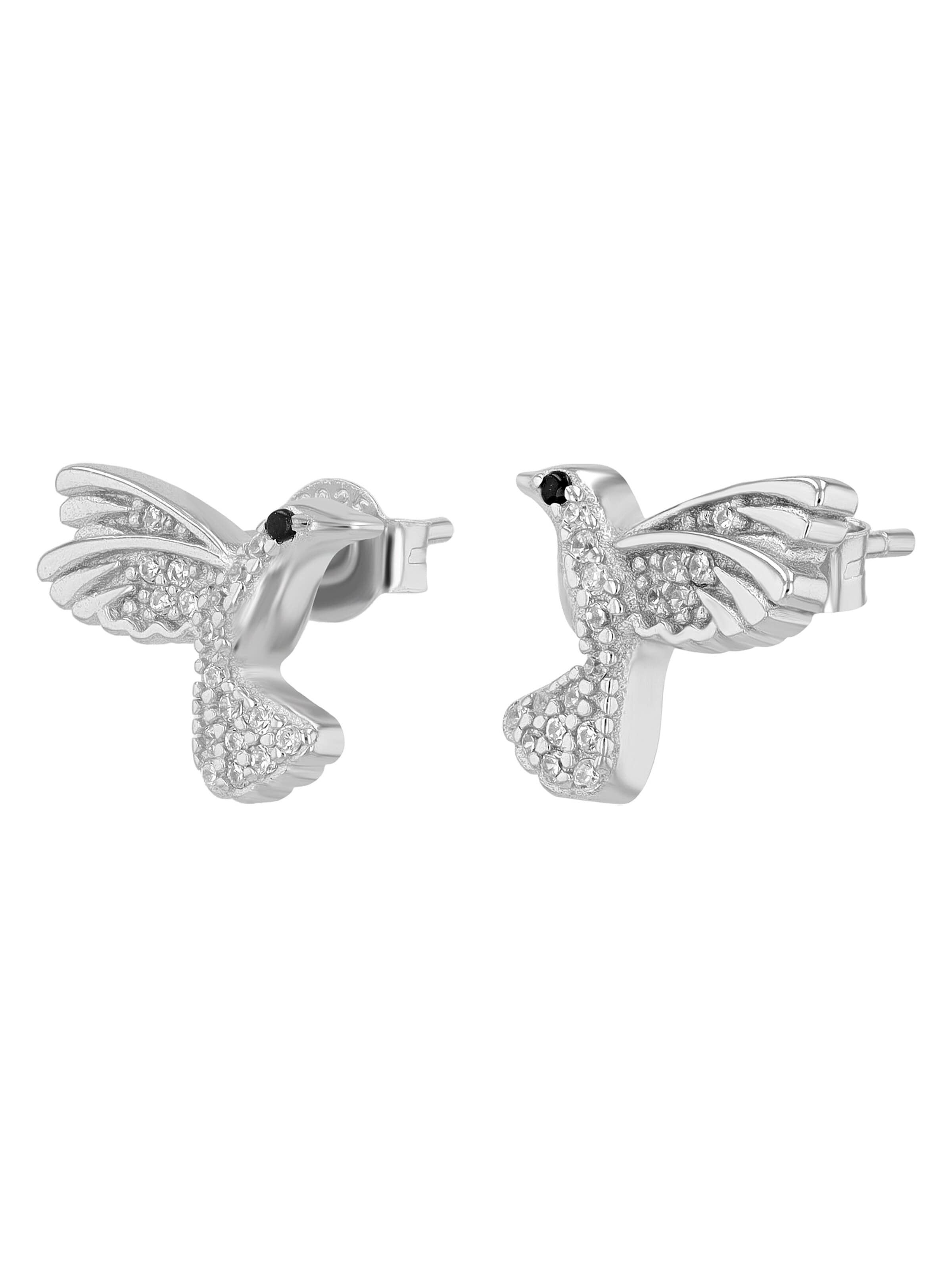 Akzent Earrings '"Selma" aus 925 Sterlingsilber, rhodiniert, langlebig' in Silver