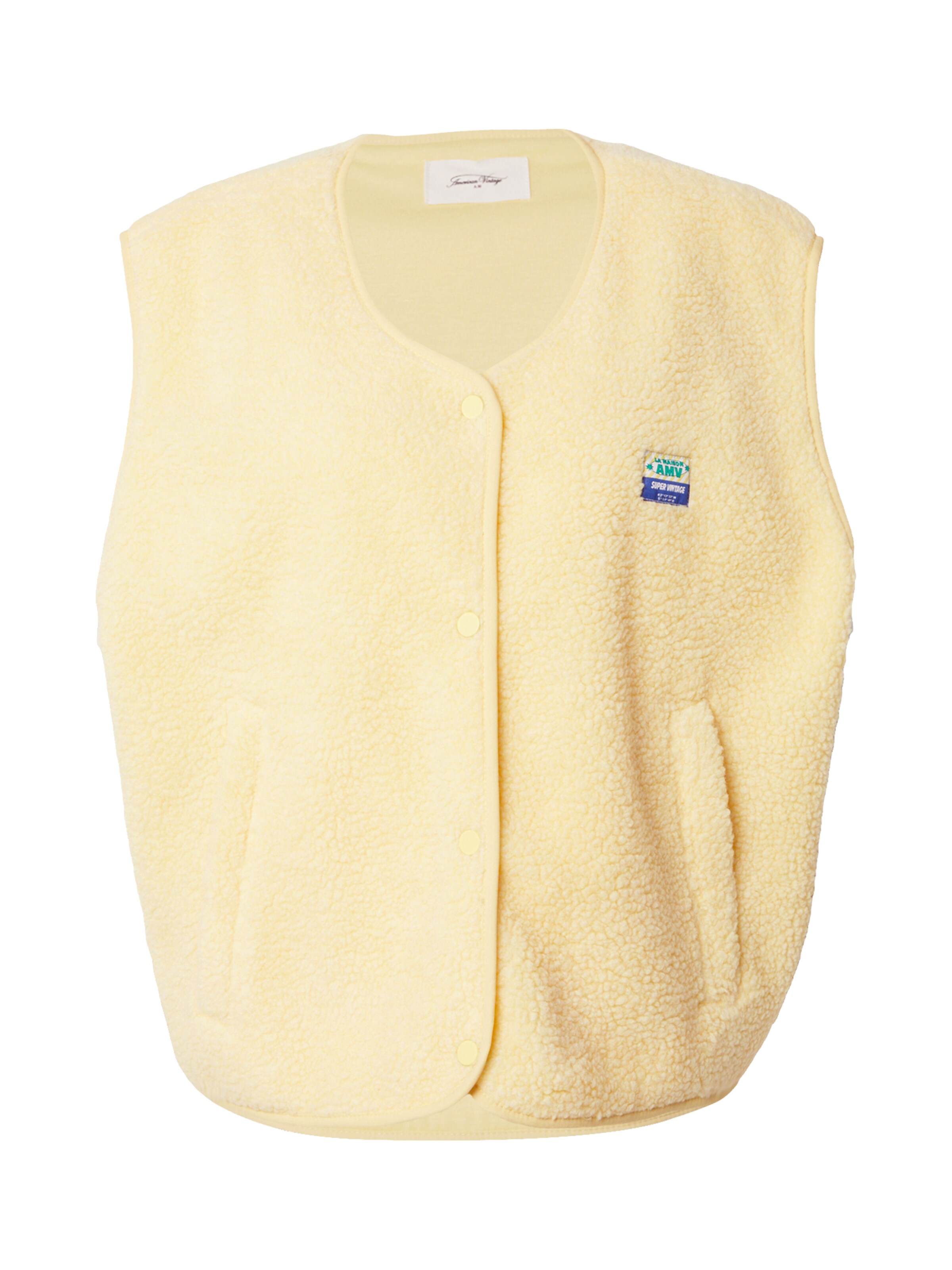 AMERICAN VINTAGE Bodywarmer 'HOKTOWN' in Geel: voorkant