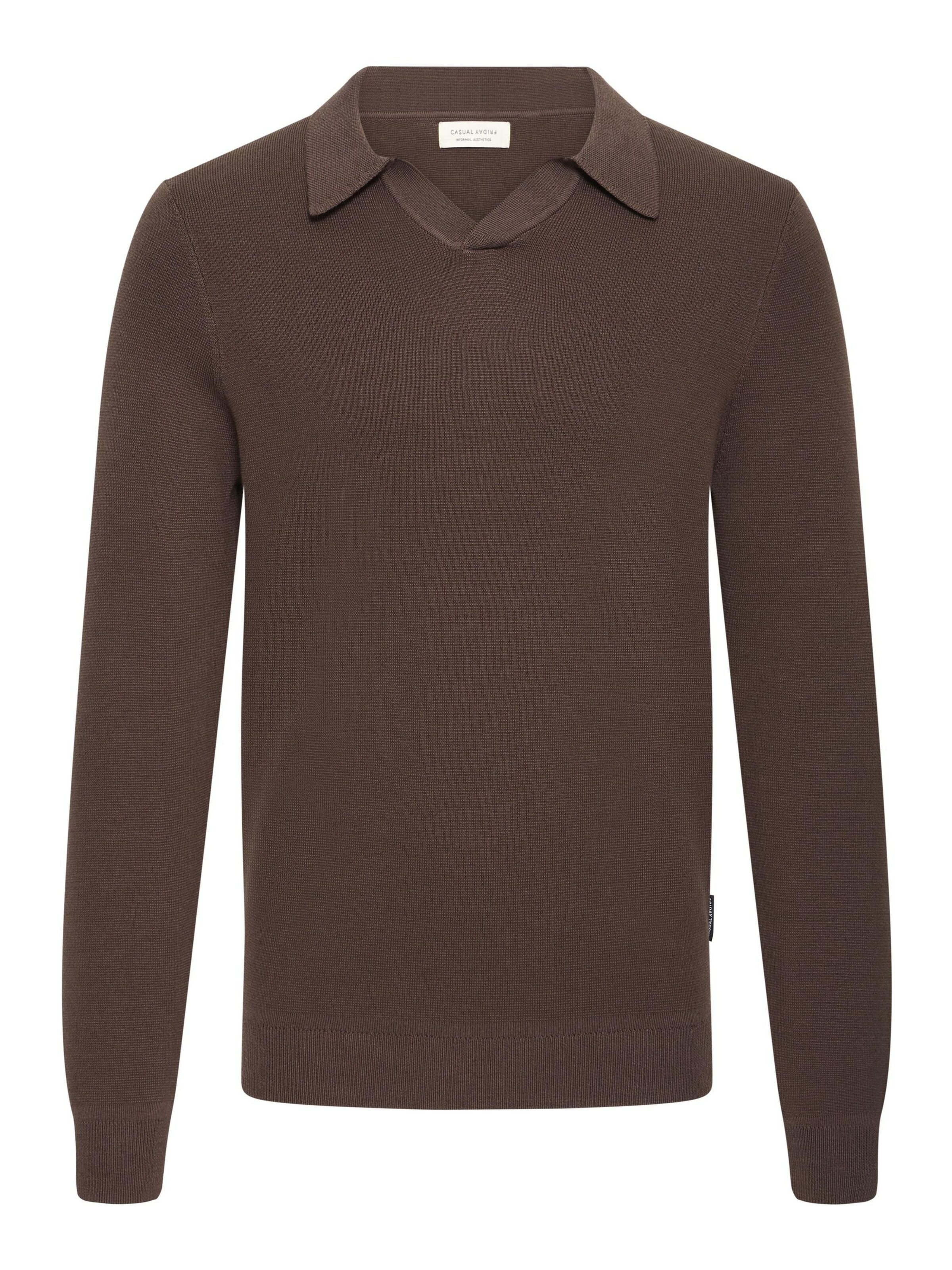 Casual Friday Sweater ' CFDAHL ' in Brown: front