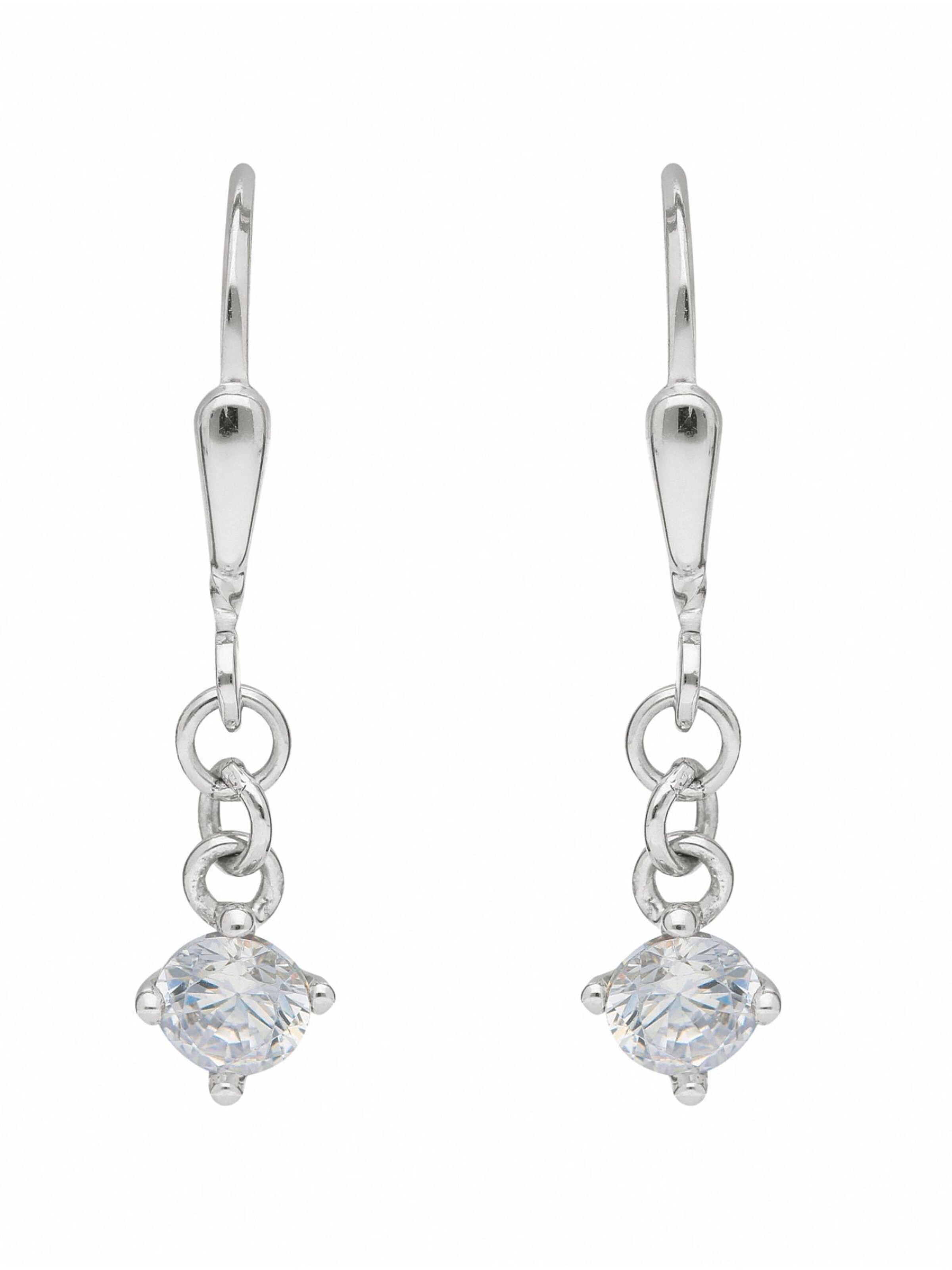 Adelia´s Earrings 'Herz' in Silver: front