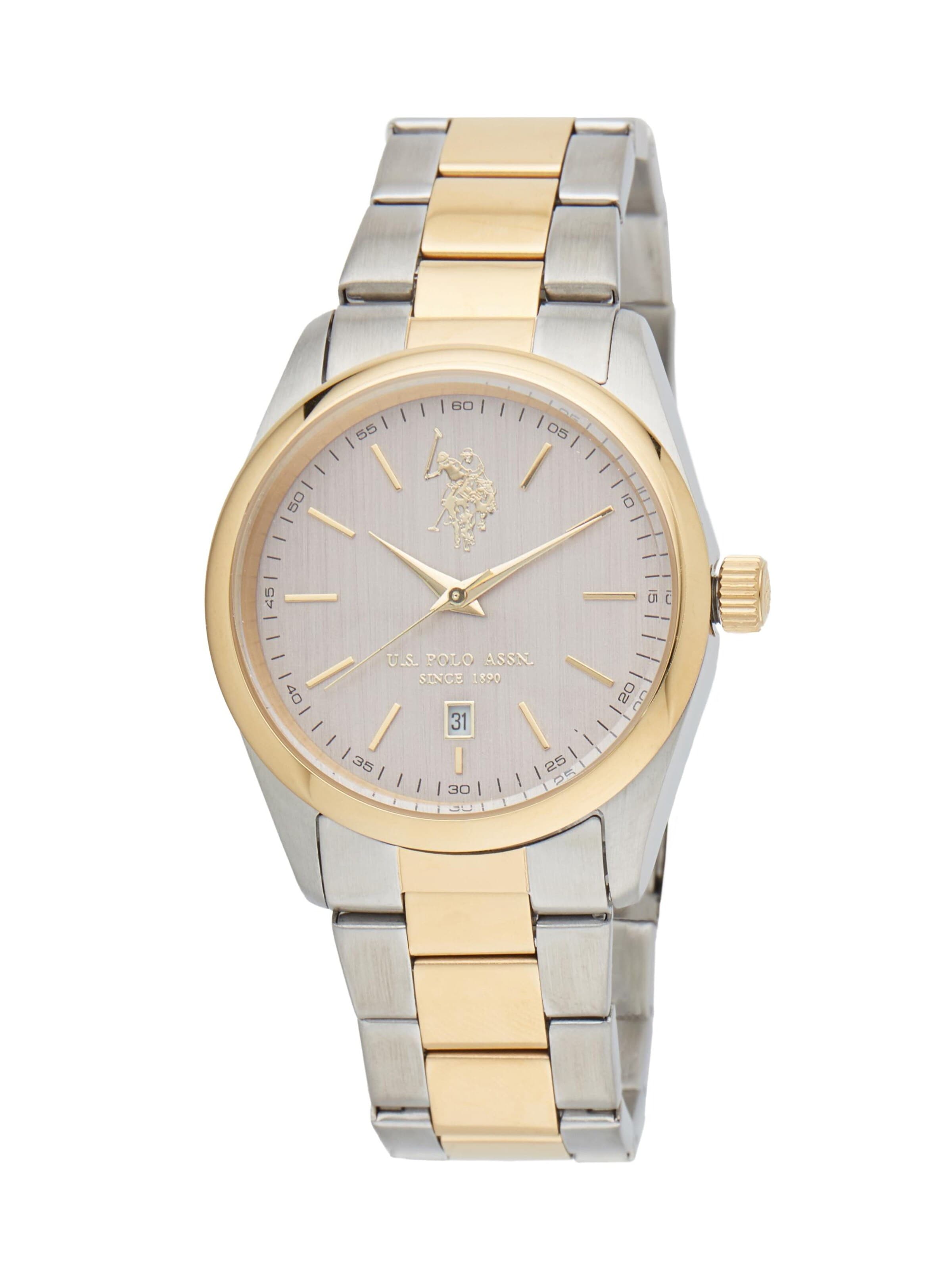 Montre à affichage analogique 'Aaron Band' U.S. POLO ASSN. en jaune : devant
