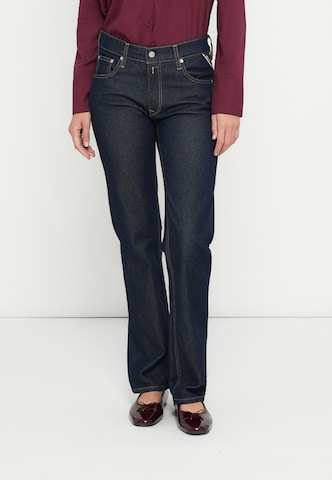 REPLAY Flared Jeans 'AKEME' in Blauw: voorkant