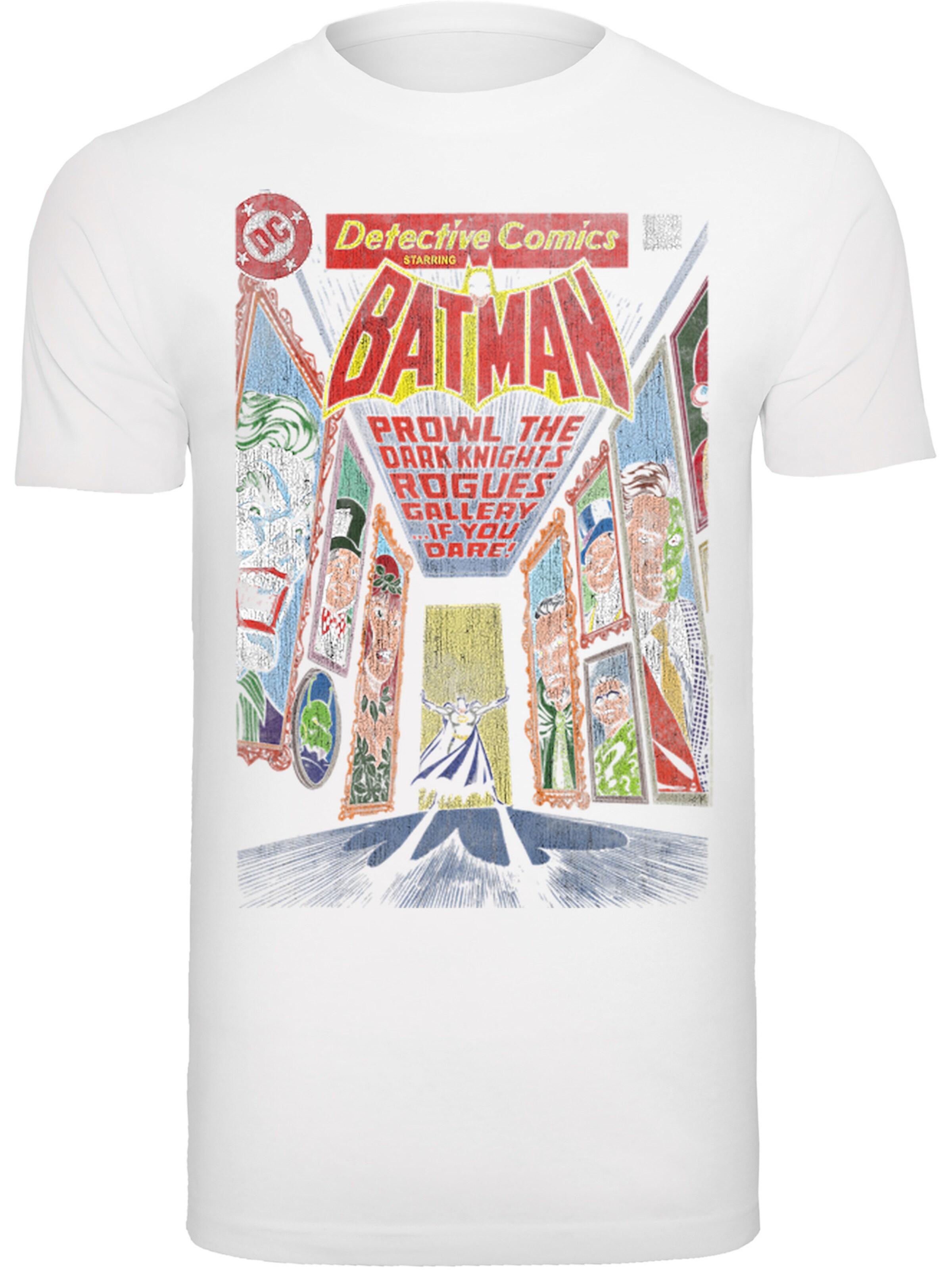 T-Shirt 'DC Comics Batman Rogues Gallery Cover' F4NT4STIC en blanc : devant