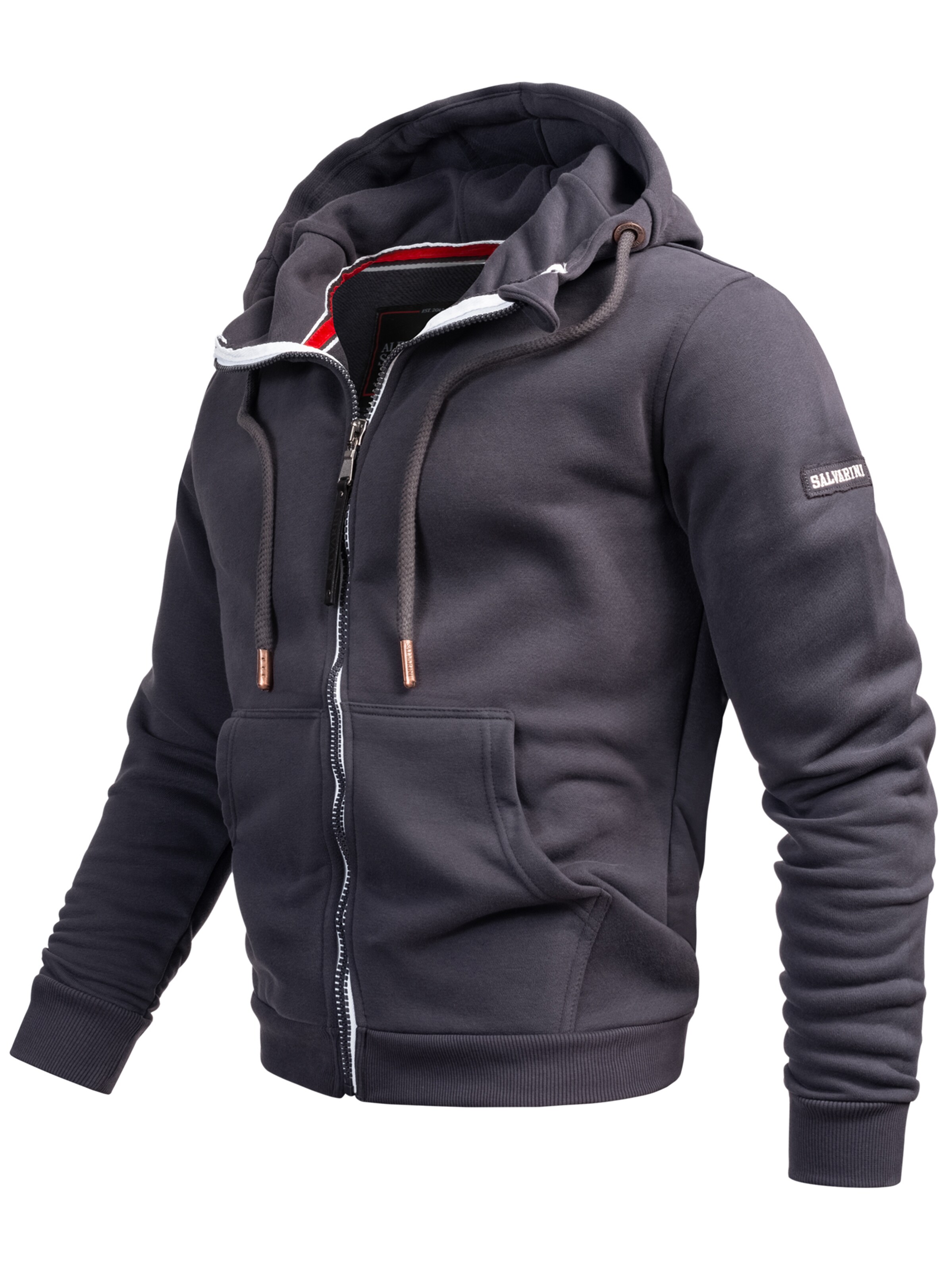 Alessandro Salvarini Sweat jacket 'Bergamo' in Grey