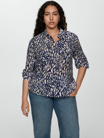 MANGO Blus 'CAMILA' i blå: framsida