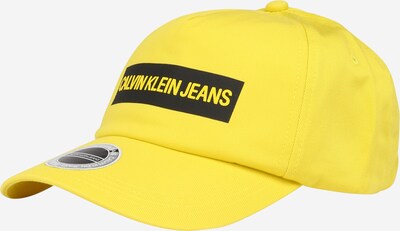 Șapcă Calvin Klein Jeans pe galben citron / negru, Vizualizare produs
