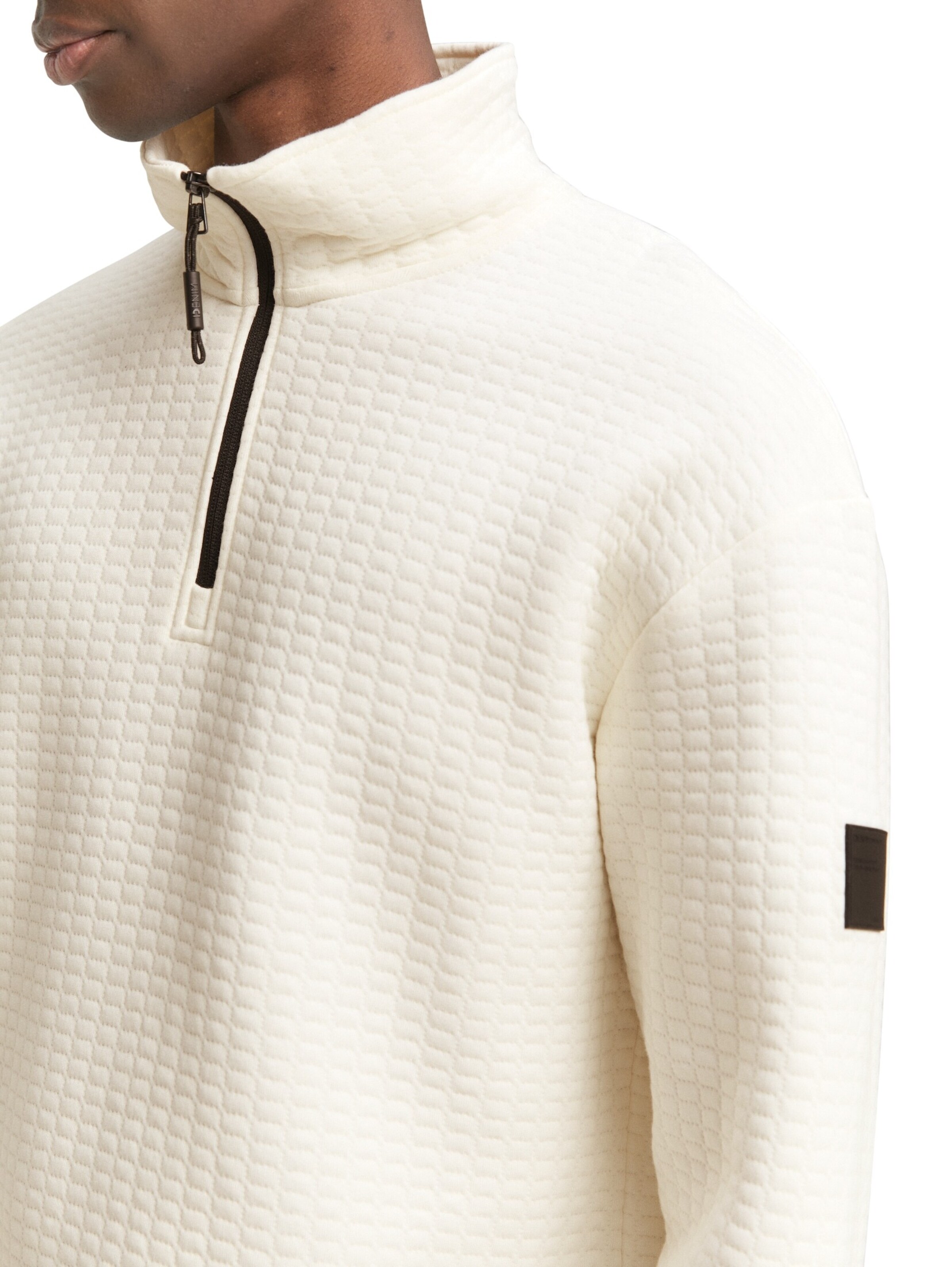 TOM TAILOR DENIM Sweatshirt in White