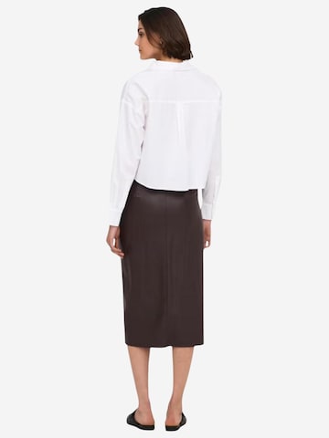 Gonna 'ONLBITTEN FAUX LEATH PENCIL SKIRT CC OTW 15373299' di ONLY in marrone