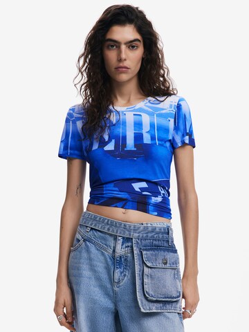 T-shirt Desigual en bleu : devant