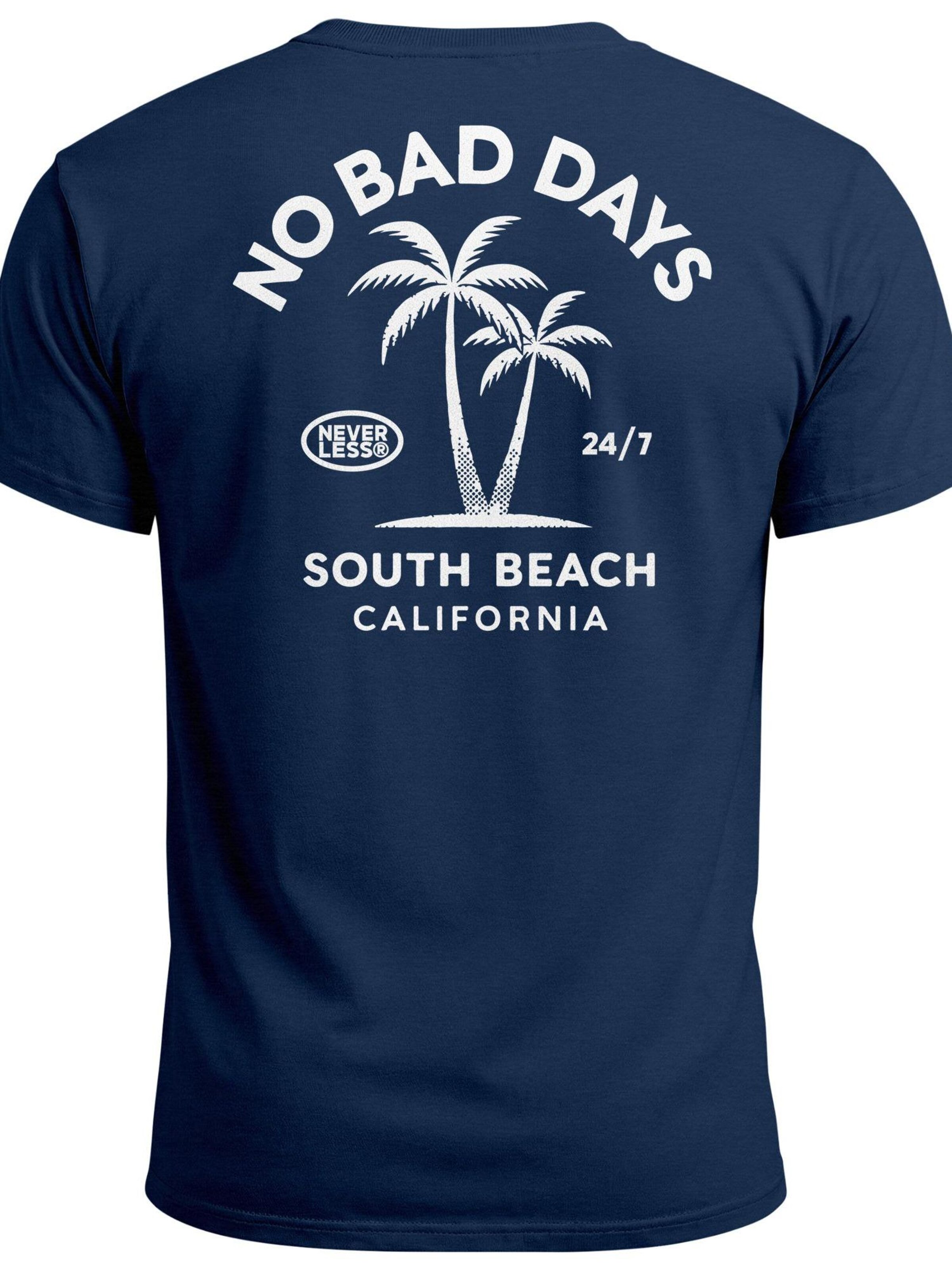 Neverless Shirt 'No Bad Days' in Blue