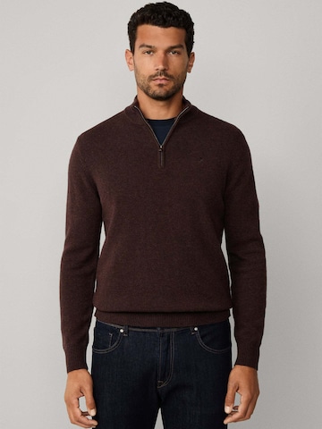 Hackett London Trui in Bruin: voorkant