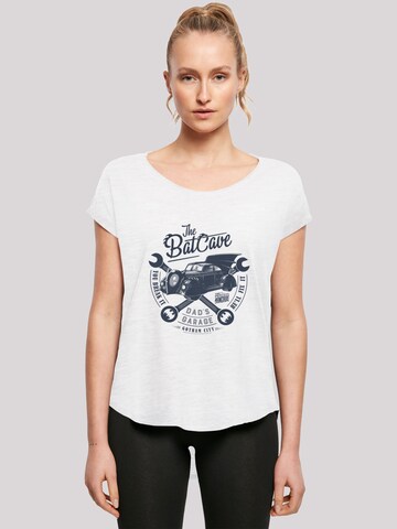 F4NT4STIC T-Shirt 'DC Comic Batman Dad's Garage' in Weiß: Vorderseite