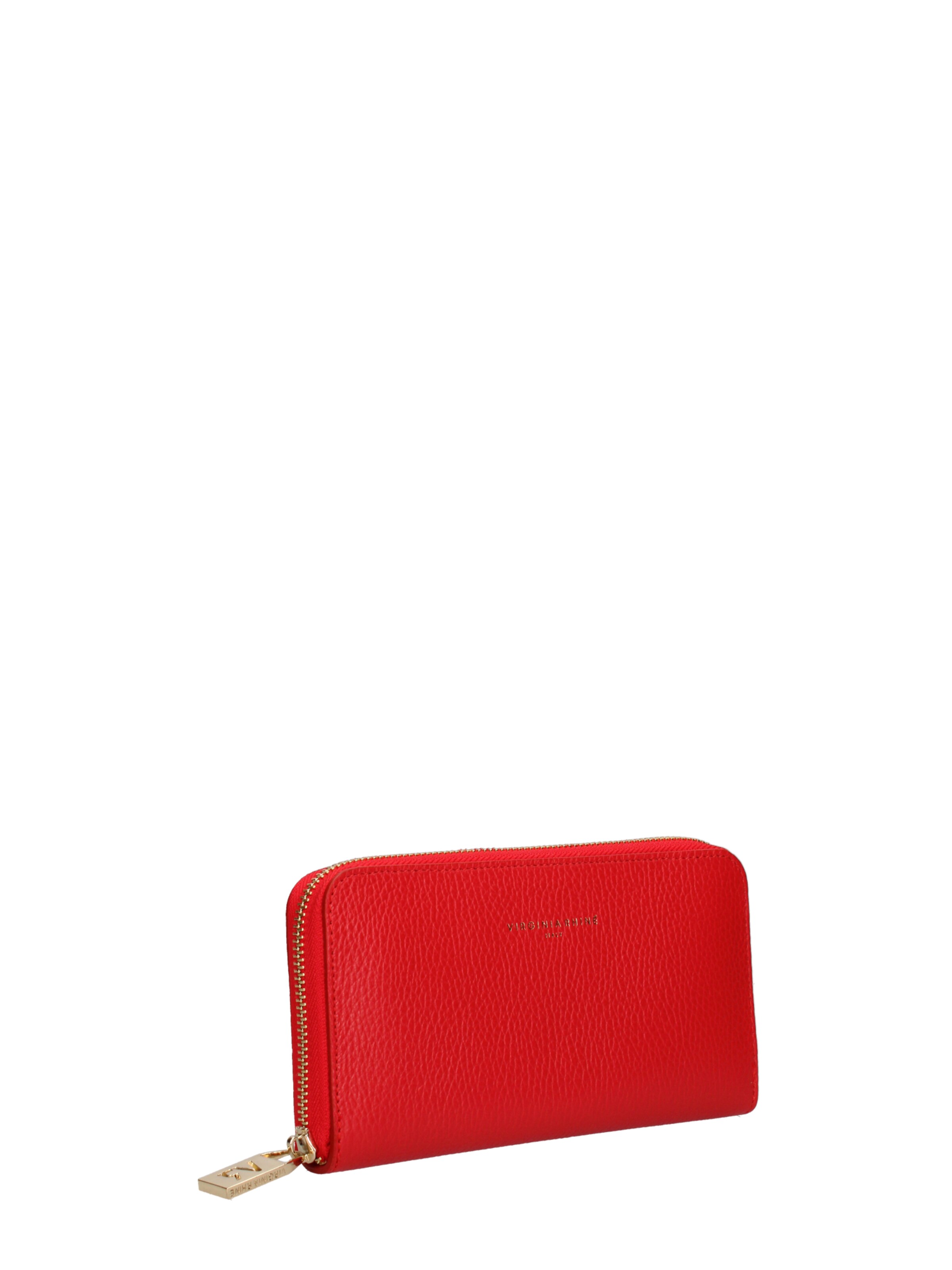 Portamonete 'Portafoglio donna pelle dollaro con zip 20x10 cm' di Virginia Rhinè in rosso