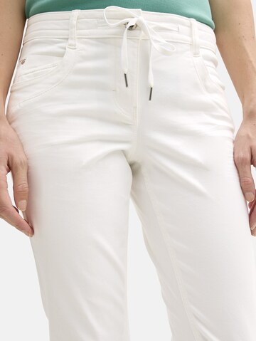 TOM TAILOR Tapered Broek in Wit