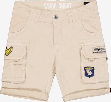 ALPHA INDUSTRIES Regular Gargohousut värissä valkoinen: etupuoli