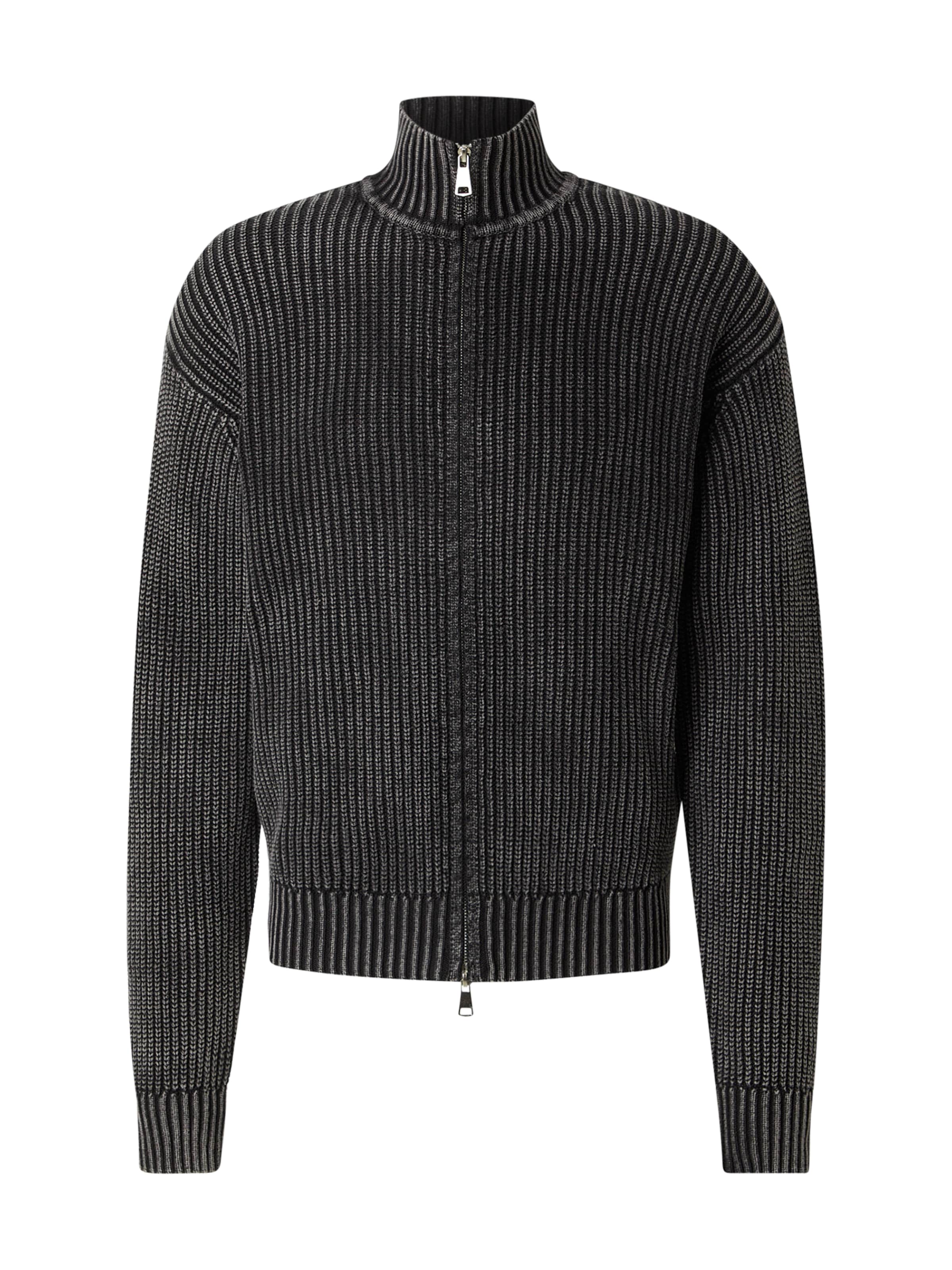 KARIA by Loris Karius Kardigán - Sivá: predná strana