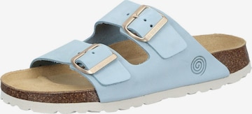 DR. BRINKMANN Pantolette 'BONILLO' in Blau: Vorderseite