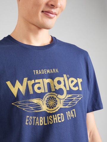 T-Shirt 'AMERICANA' WRANGLER en bleu