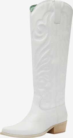 Bottes de cowboy FELMINI en blanc : devant