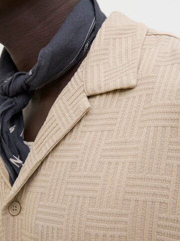 JACK & JONES Comfort fit Overhemd 'JJEMatteo' in Beige