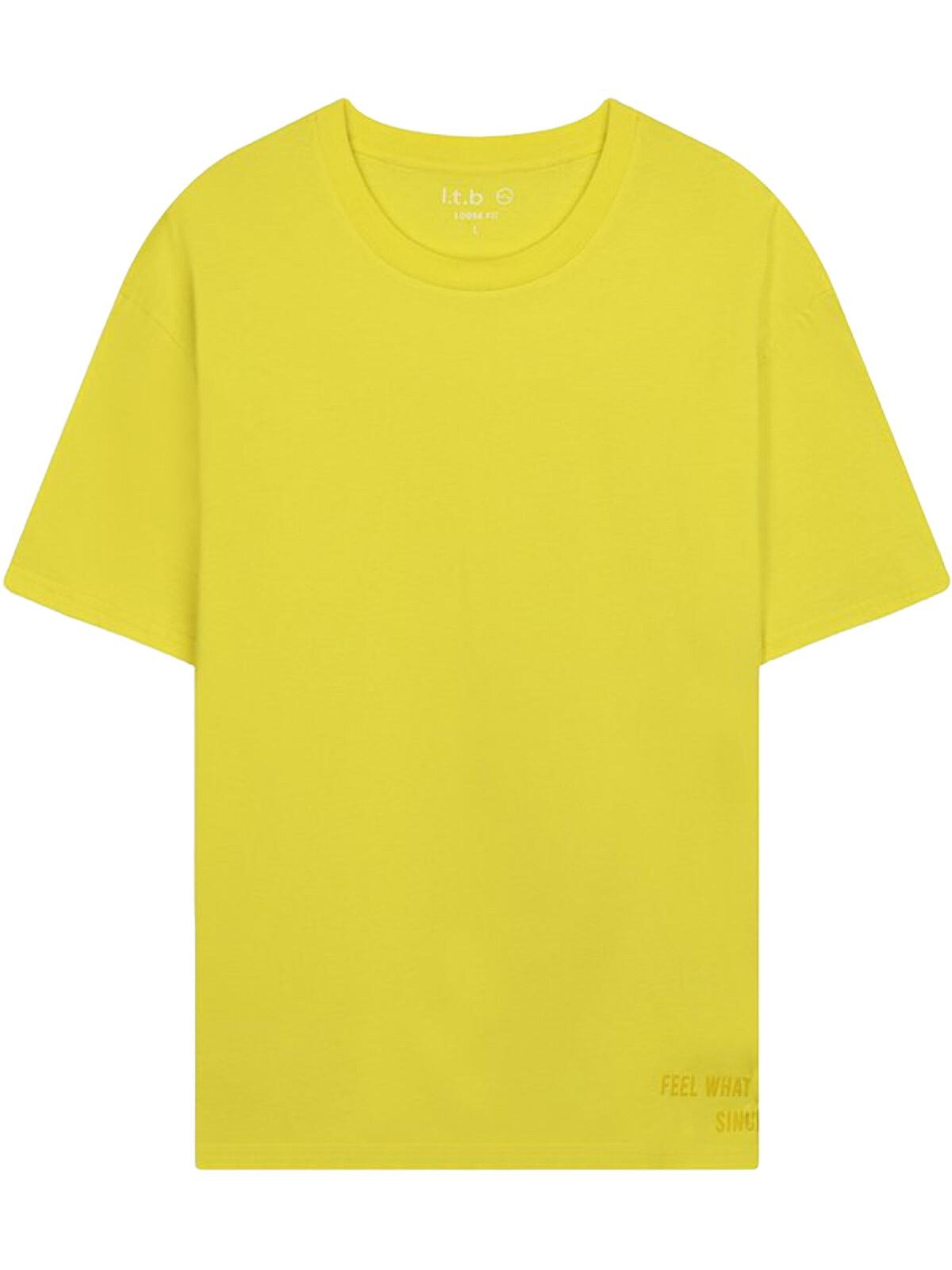 LTB Jeans Shirt 'LTB Jeans Herren-T-Shirt mit minimalistischem Print' in Yellow: front