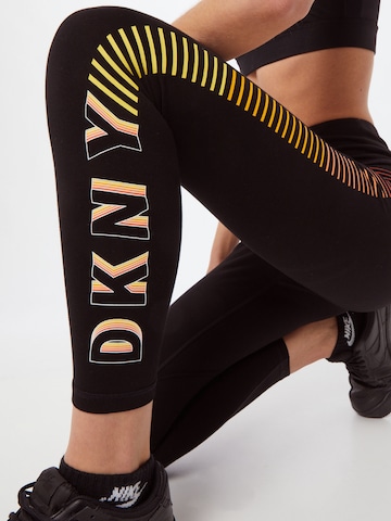 DKNY Performance Skinny Spodnie sportowe w kolorze czarny