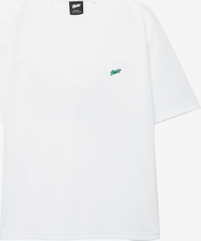 Pull&Bear Koszulka 'STWD' w kolorze ciemnozielony / białym, Podgląd produktu