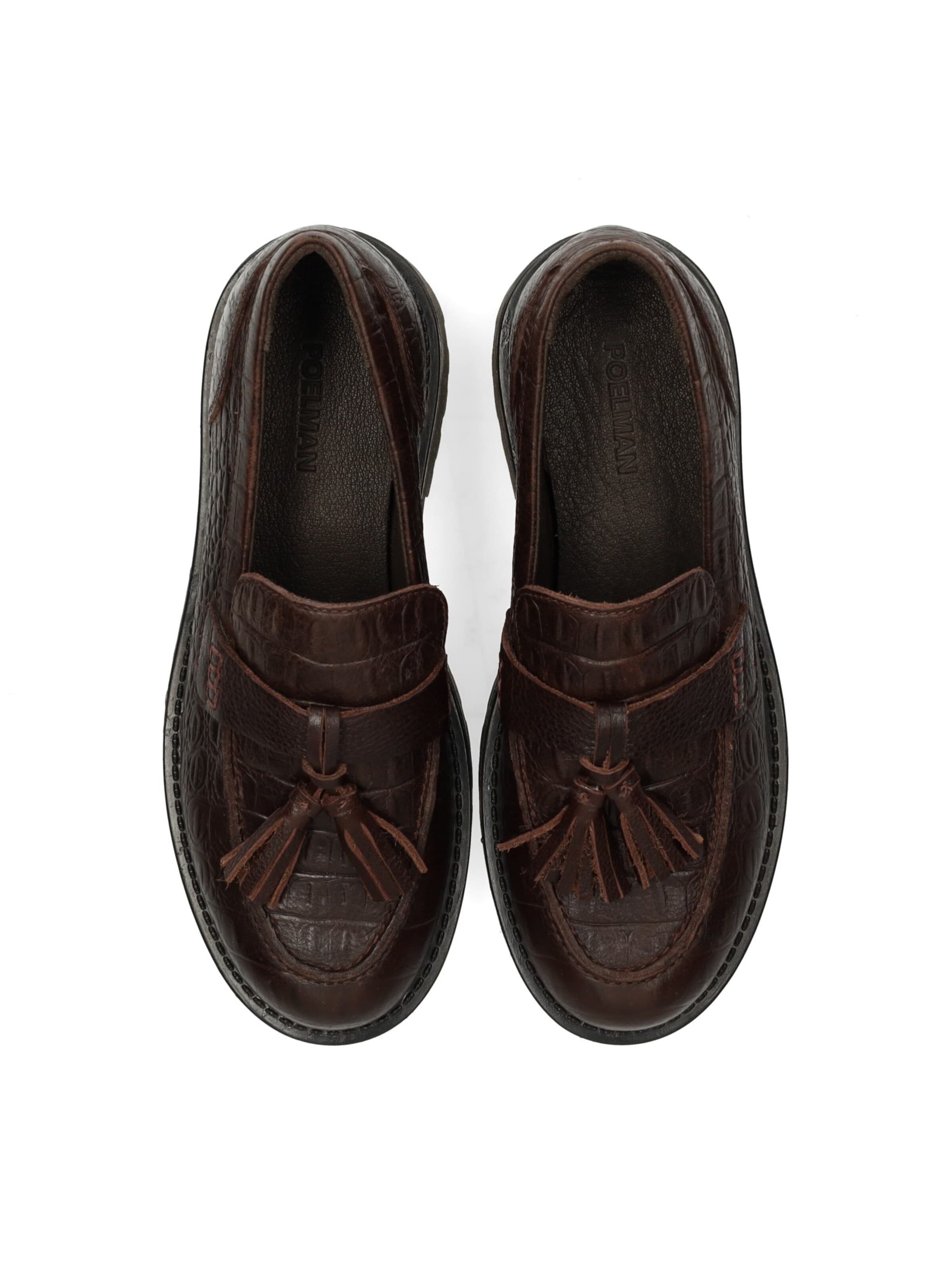 Poelman Instappers 'Poelman LEIN Damen Loafer' in Bruin